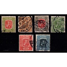1915-18 - Island - Dobbelthoveder - AFA 76-79 og 81-82.